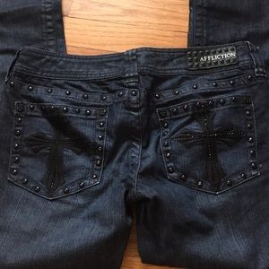 Affliction dark rinse Jade jeans